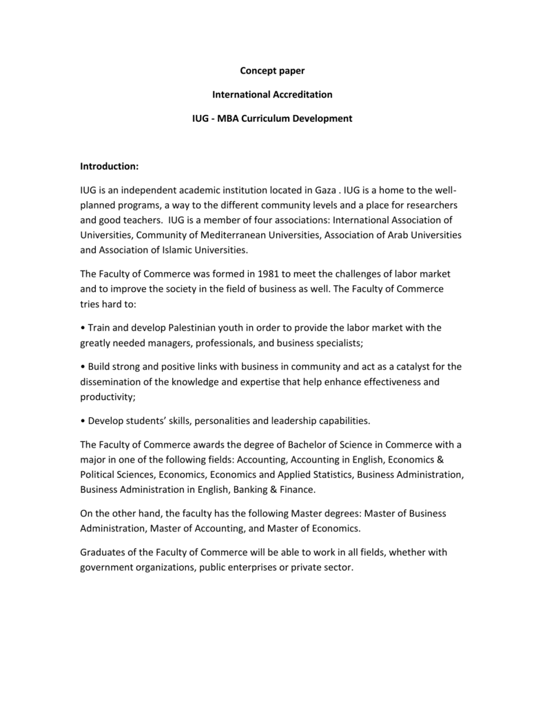 Concept Paper