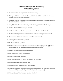Essay Topic Canadian History In The Th Century Chcd Essay Topics Argumentative Essay High School also High School Admission Essay Examples Business Plan Writer Australia
