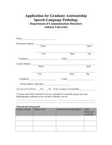 SLP Assistantship Application