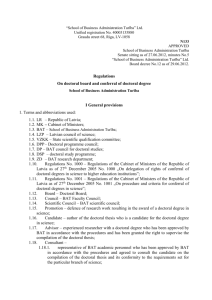 Statute on Doctor`s Degree Conferral Councils and Doctor`s Degree
