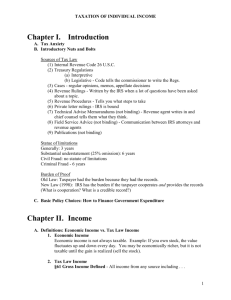 taxation of individual income