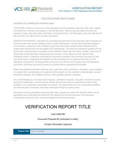 VCS CCB Verification Report Template, v3.0.doc