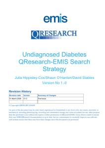 Diabetes QResearch-EMIS Search Strategy (v1