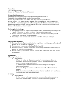 CENSORSHIP.doc - UbD Educators wiki