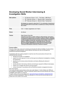 Developing Social Worker Interviewing & Investigation Skills