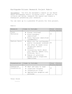Earthquake-Volcano Research Project Rubric