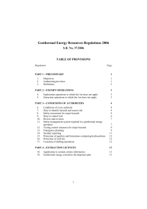 Geothermal Energy Resources Regulations 2006