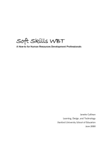 Soft Skills WBT - Learning, Design and Technology
