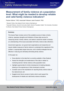 Issues Paper 1 - New Zealand Family Violence Clearinghouse