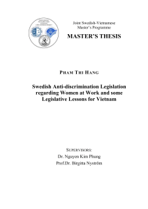 2.3.2 The current legislation of Sweden and Vietnam