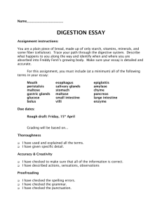 digestion essay - Fenn Schoolhouse
