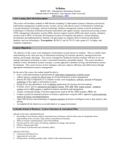 Syllabus - BUSA 310 Information Systems