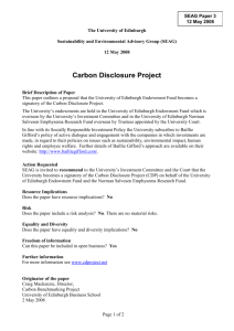 Paper3 Carbon Disclosure Project - Sustainability & Environmental