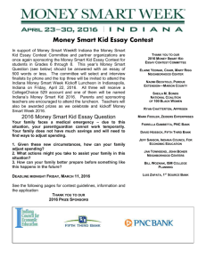 Money Smart Essay Contest