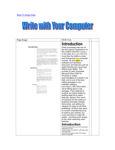 Write with your COmputer