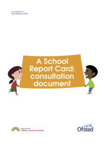 A School Report Card: consultation document