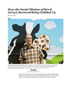 How the Social Mission of Ben & Jerry`s
