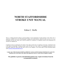 north staffs stroke unit manual