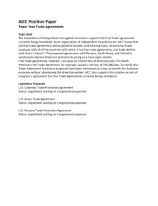 Free Trade Agreements Position Paper