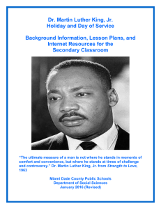 Secondary 2016 Martin Luther King Instructional Resource Guide