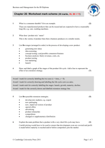 Chapter 26: Worksheet mark scheme (38 marks, HL 38 + 11)