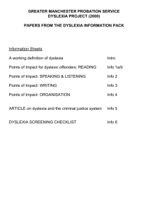 Info 1b - Dyslexia Consultancy Malvern
