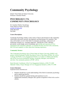 Community Psychology