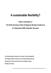 A sustainable flexibility?