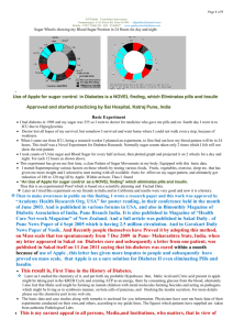 Basic Experiment - Apple Controls Diabetes