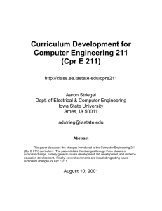 1 Background of Cpr E 211 - Department of Computer Science and