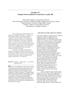 The Big “O”: Organic Food Aesthetics in American everyday life