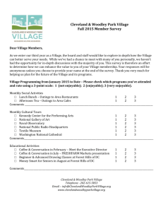 Cleveland & Woodley Park Village Fall 2015 Member Survey