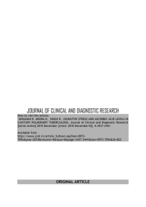 Click here - Journal of Clinical and Diagnostic Research