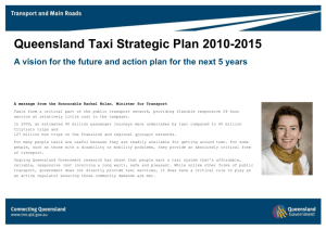 Queensland Taxi Strategic Plan 2010–2015 (MS Word version)