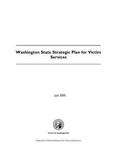 Strategic Plan for Victim Services in Washington State