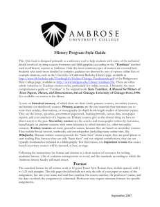 History Program Style Guide - Ambrose University College