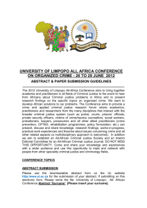 UNIVERSITY OF LIMPOPO ALL AFRICA CONFERENCE ON