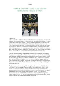 marks & spencer case study booklet