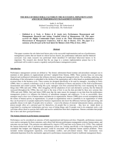 Simons (2000) defines performance measurement and control