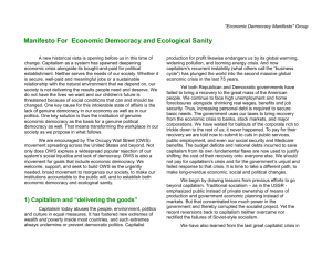 Economic Democracy Manifesto