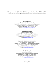 a comprehensive analysis of household transportation expenditures