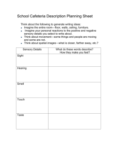 Cafeteria Essay Planning Sheet