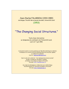 “The Changing Social Structures“.