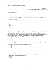 Ch 07 – Intercompany Inventory Transactions