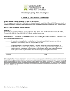 Wabash County Solid Waste Management District Scholarship