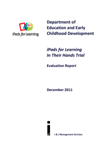 iPads for Learning in their hands trial evaluation report