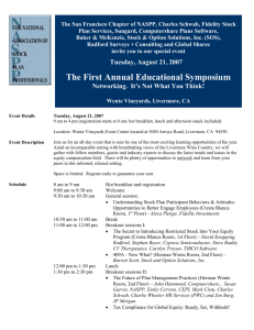 August 21, 2007 Symposium Schedule
