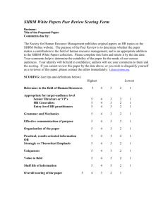 SHRM White Papers Peer Review Scoring Form