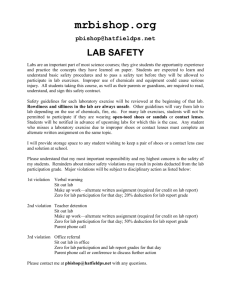 Lab Safety and Mastery Learning