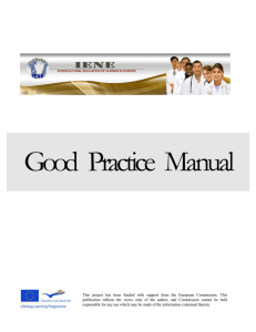 Good Practice Manual 1 Table of Contents The project 1 Intercultural